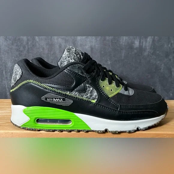 Nike Air Max 90 M2Z2 Recycled Wool Pack - Size 12 - Black Electric Green - Picture 4 of 16